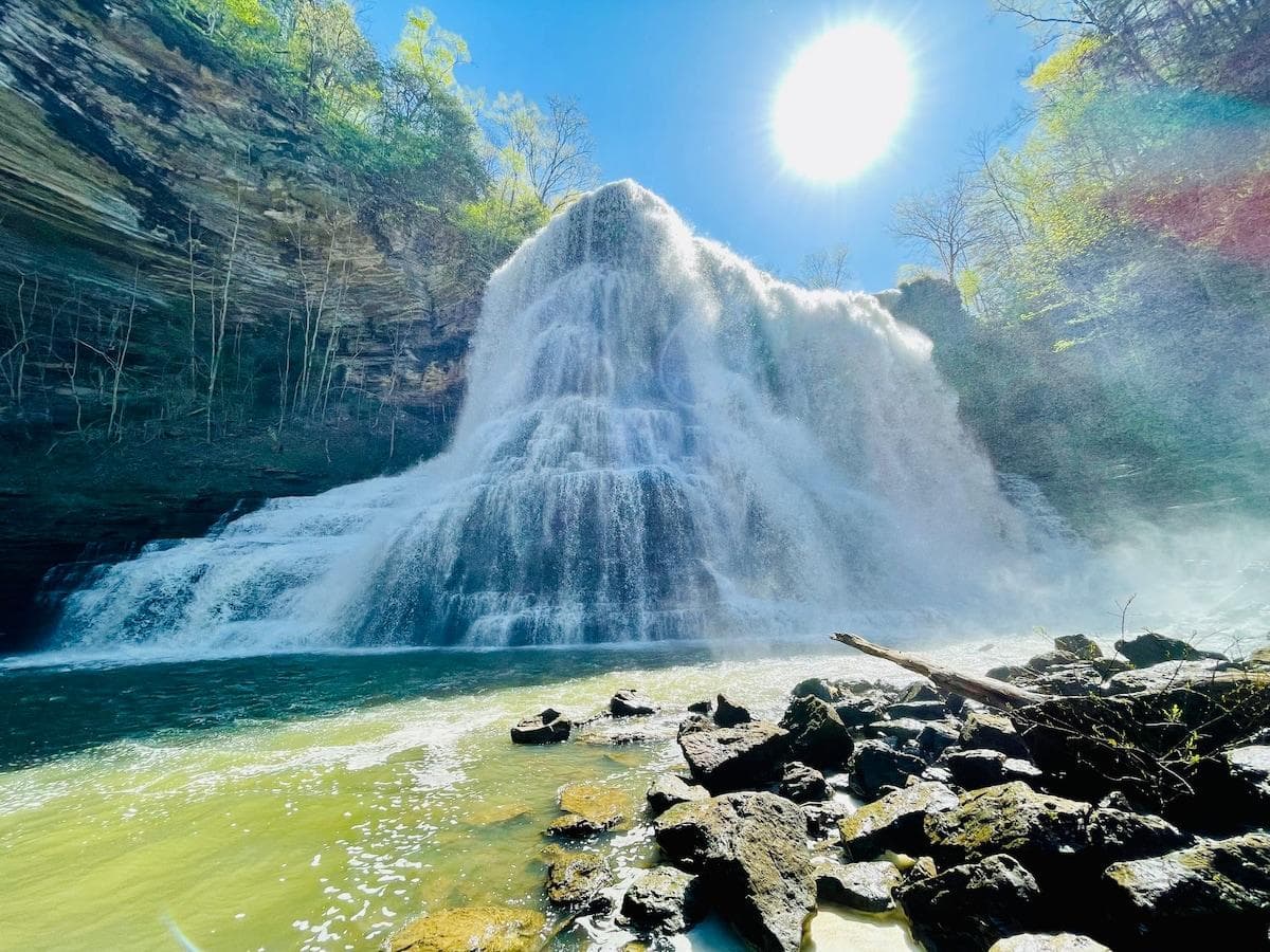 The "Queen" of our local water falls - Burgess Falls State Park.  Hike to the top or kayak to the bottom. This water fall is the mural in the living room of Water Fall Wanderer for you to enjoy every day of your stay :)
